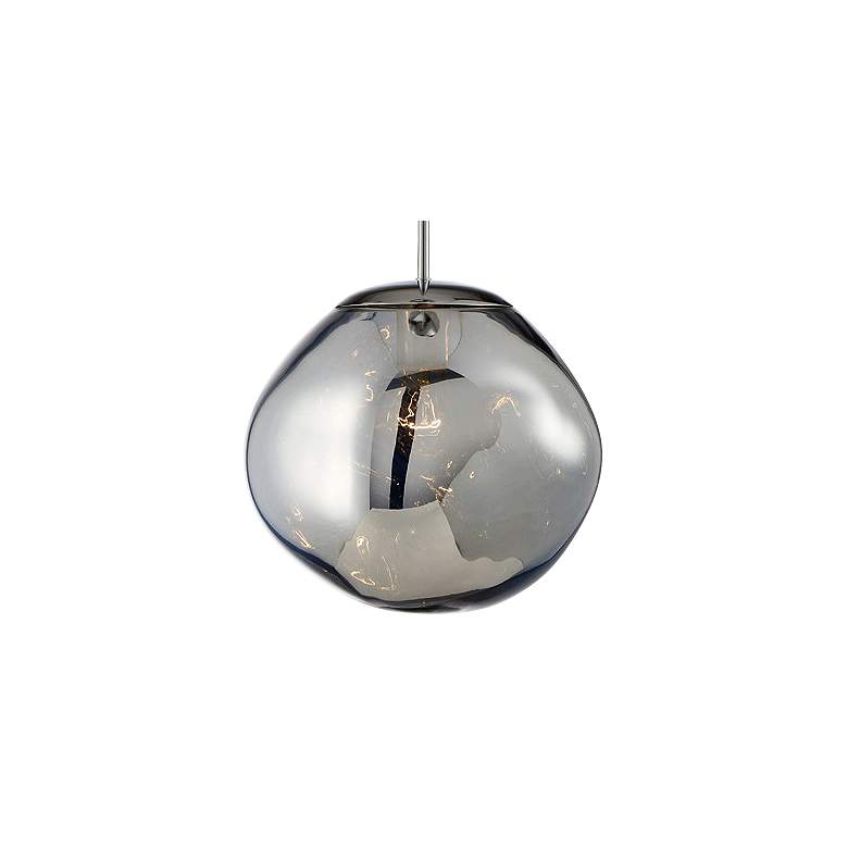 Image 2 Bankwell 10 1/2" Wide Pearlized Chrome Orb Mini Pendant more views