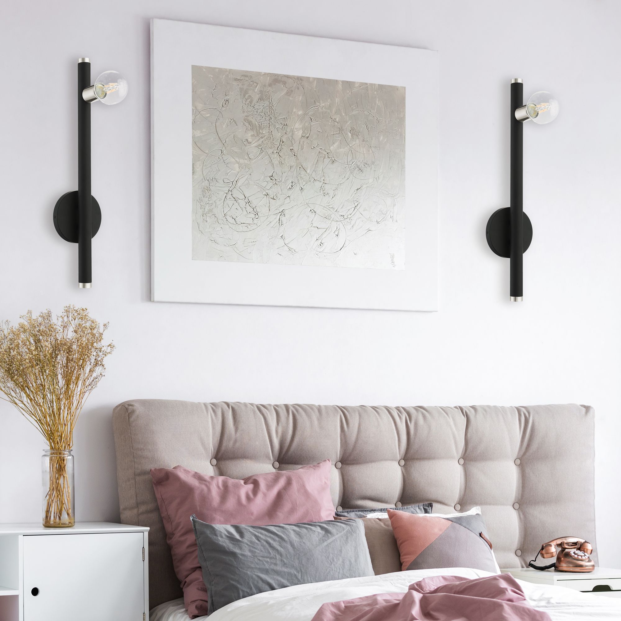 Bannister 1 Light Black Wall Sconce