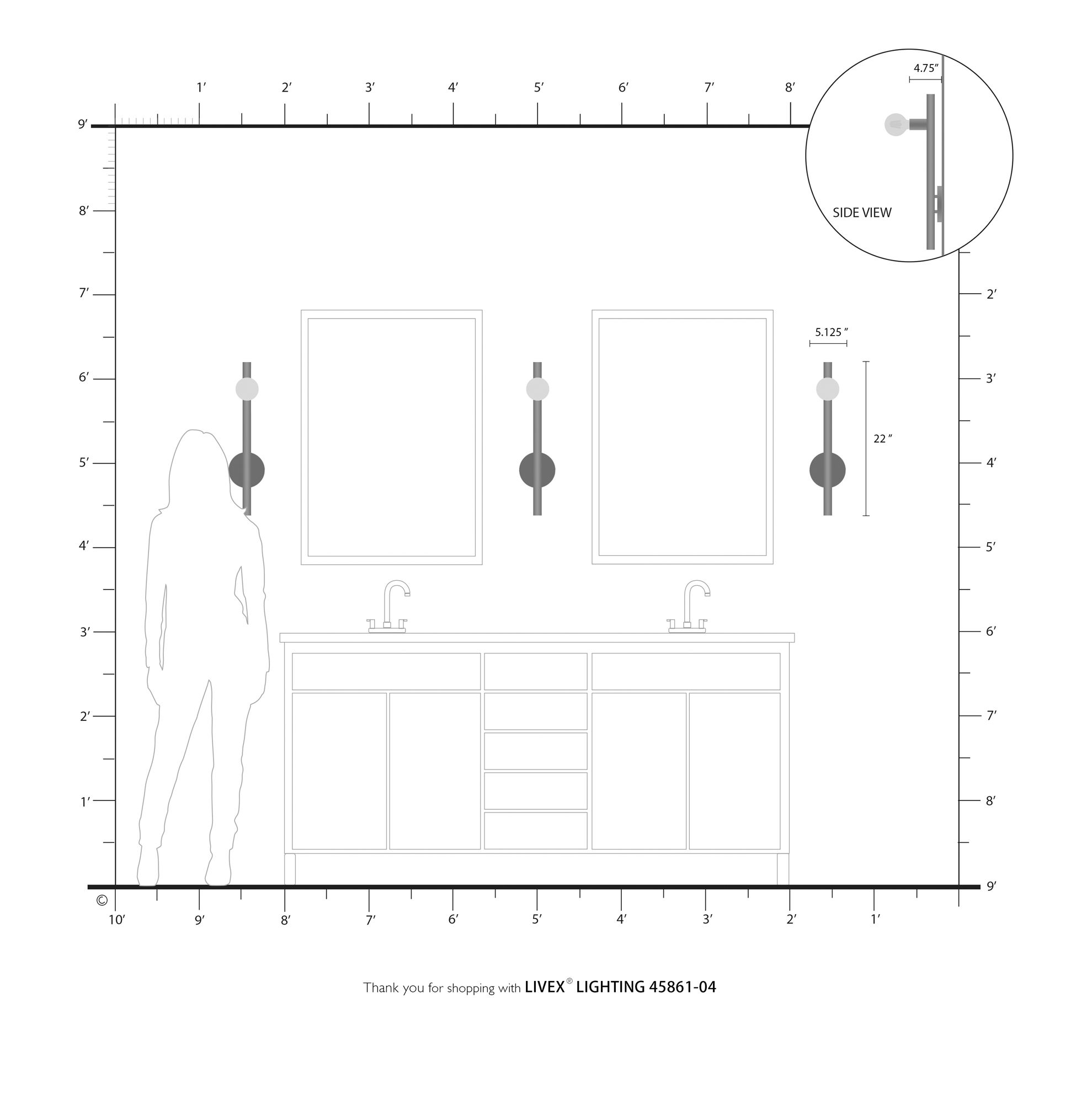 Bannister 1 Light Black Wall Sconce