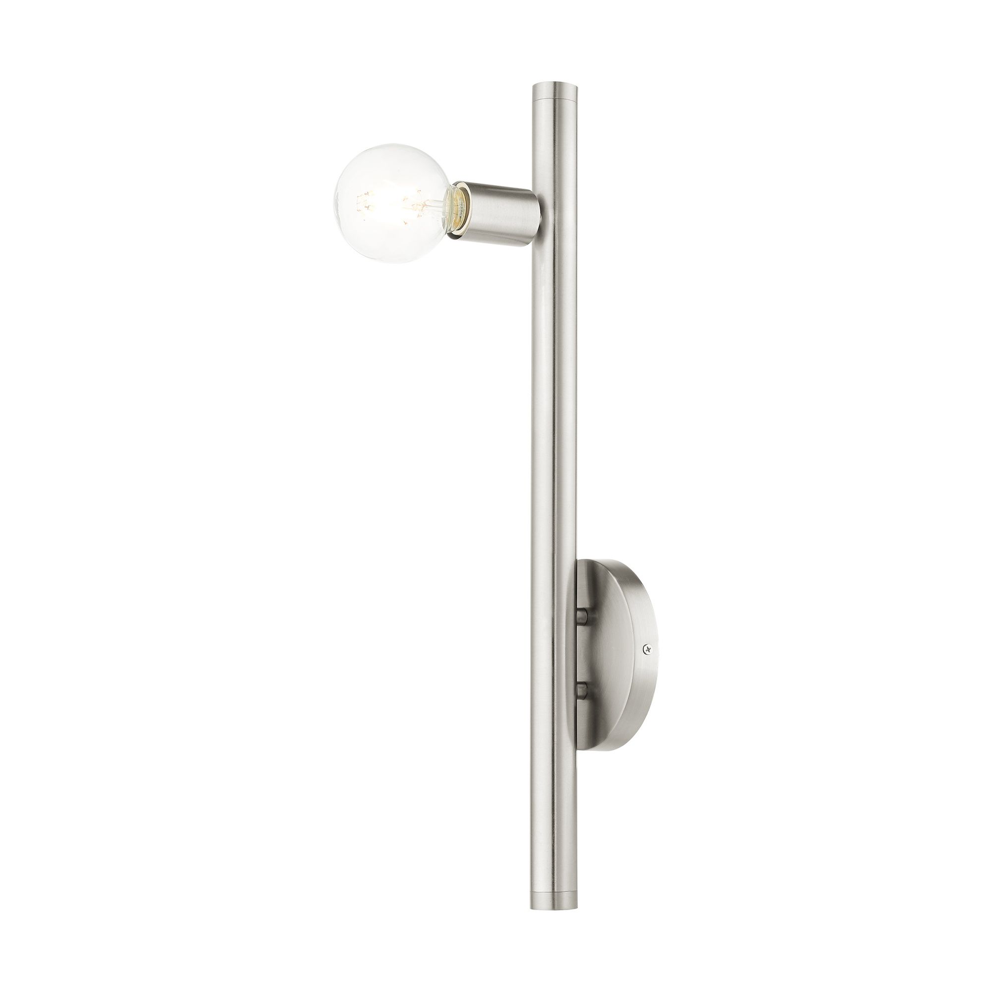 Image 6 Bannister 1 Light Brushed Nickel Wall Sconce more views