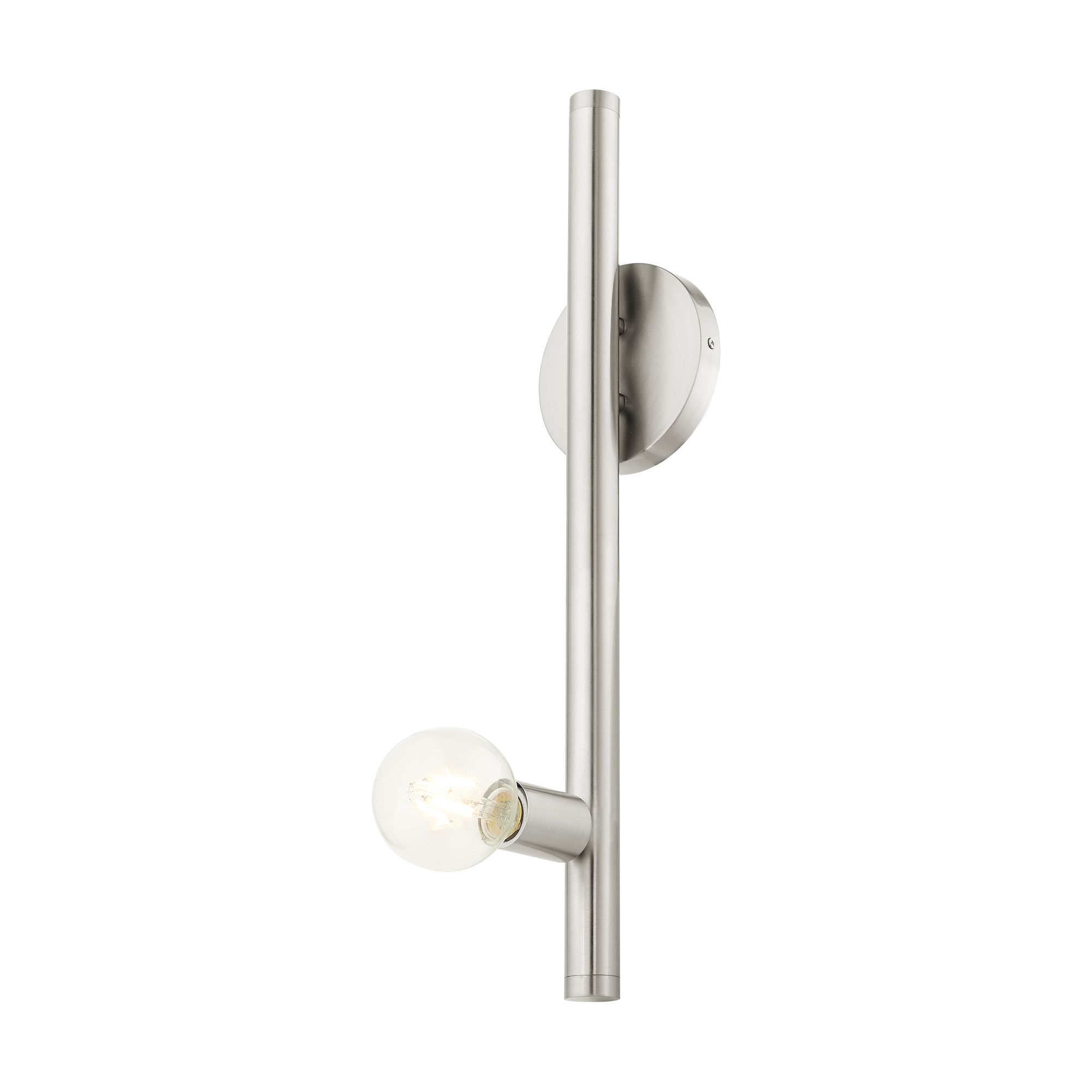 Image 7 Bannister 1 Light Brushed Nickel Wall Sconce more views