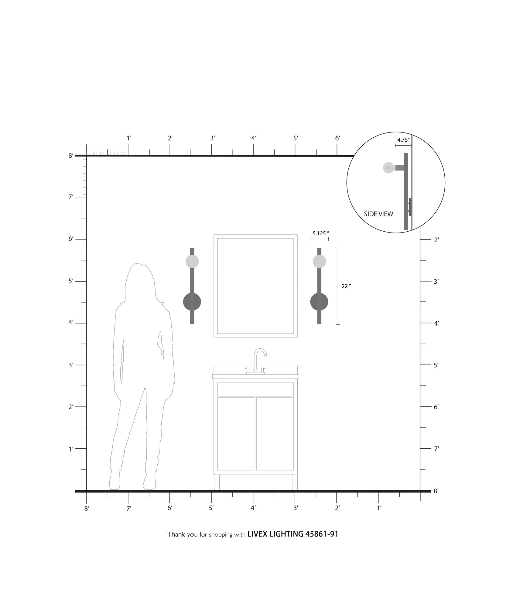 Bannister 1 Light Brushed Nickel Wall Sconce