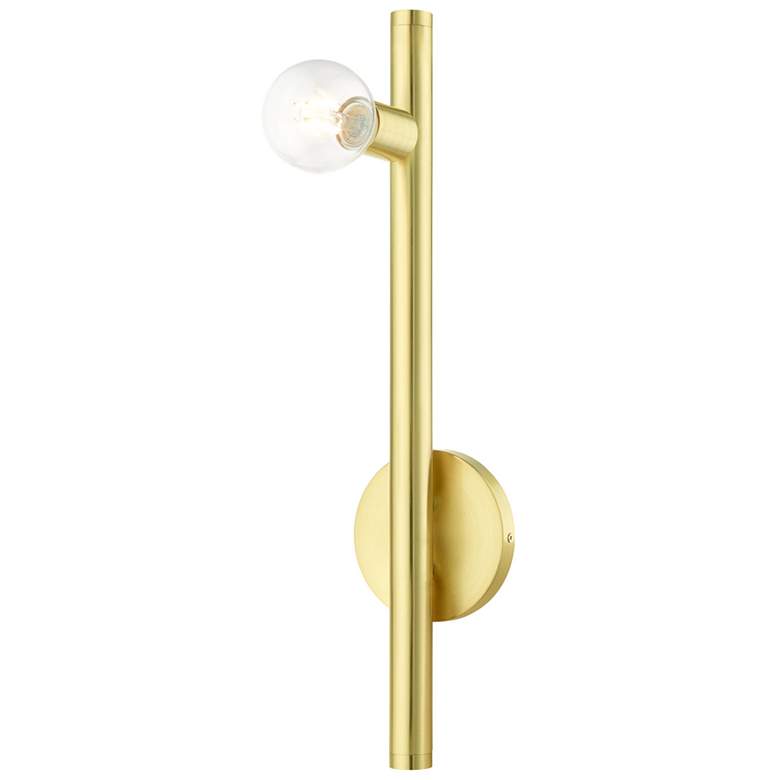 Image 1 Bannister 1 Light Satin Brass Wall Sconce