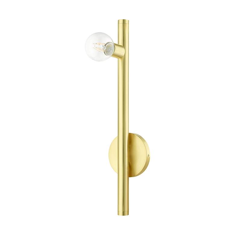 Image 3 Bannister 1 Light Satin Brass Wall Sconce more views