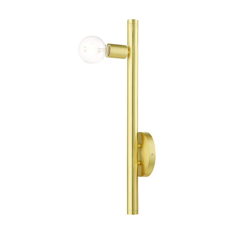 Image 6 Bannister 1 Light Satin Brass Wall Sconce more views