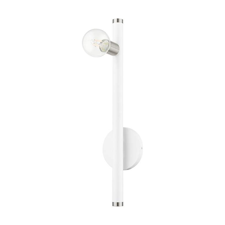 Image 3 Bannister 1 Light White Wall Sconce more views