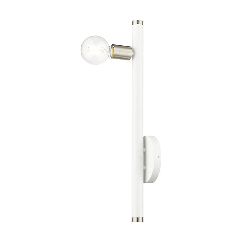 Image 6 Bannister 1 Light White Wall Sconce more views