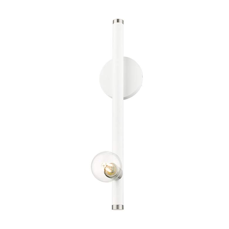 Image 7 Bannister 1 Light White Wall Sconce more views
