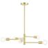 Bannister 24" Wide Satin Brass 5-Light Chandelier