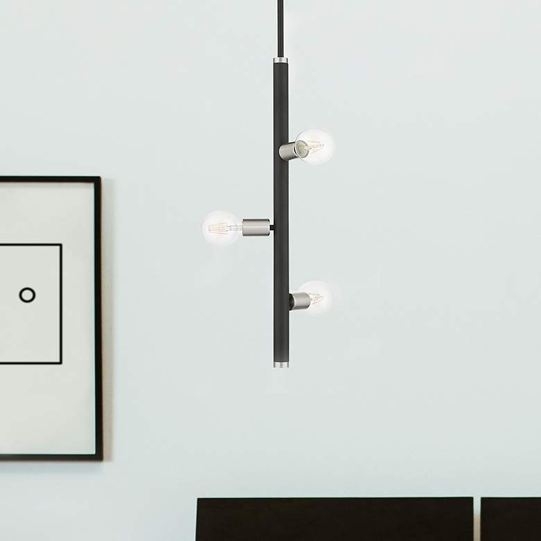 Image 1 Bannister 3 Light Black Pendant