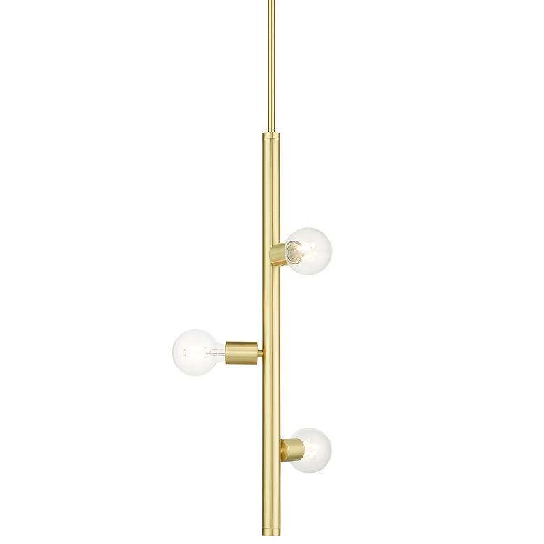 Image 1 Bannister 3 Light Satin Brass Pendant