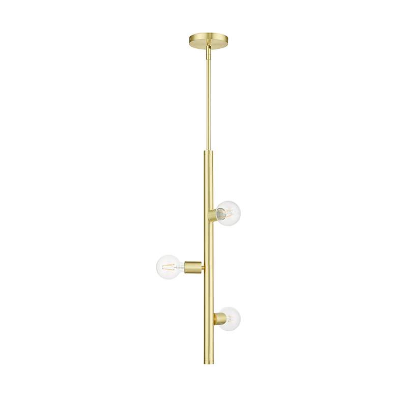Image 3 Bannister 3 Light Satin Brass Pendant more views