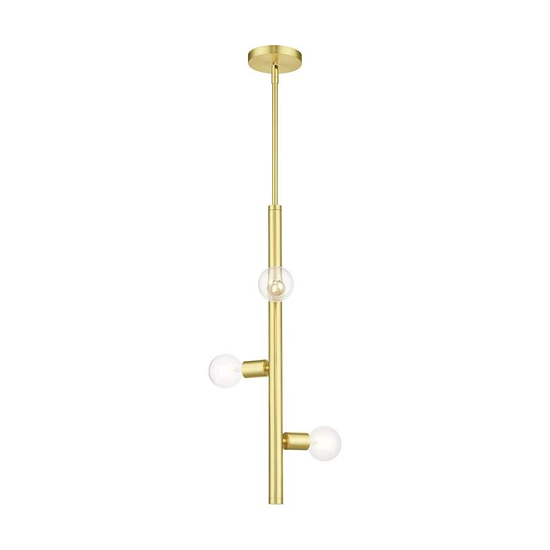 Image 4 Bannister 3 Light Satin Brass Pendant more views