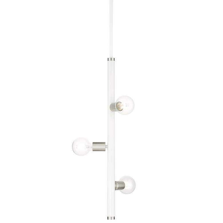 Image 1 Bannister 3 Light White Pendant