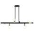 Bannister 37" Wide Black 6-Light Black Linear Chandelier