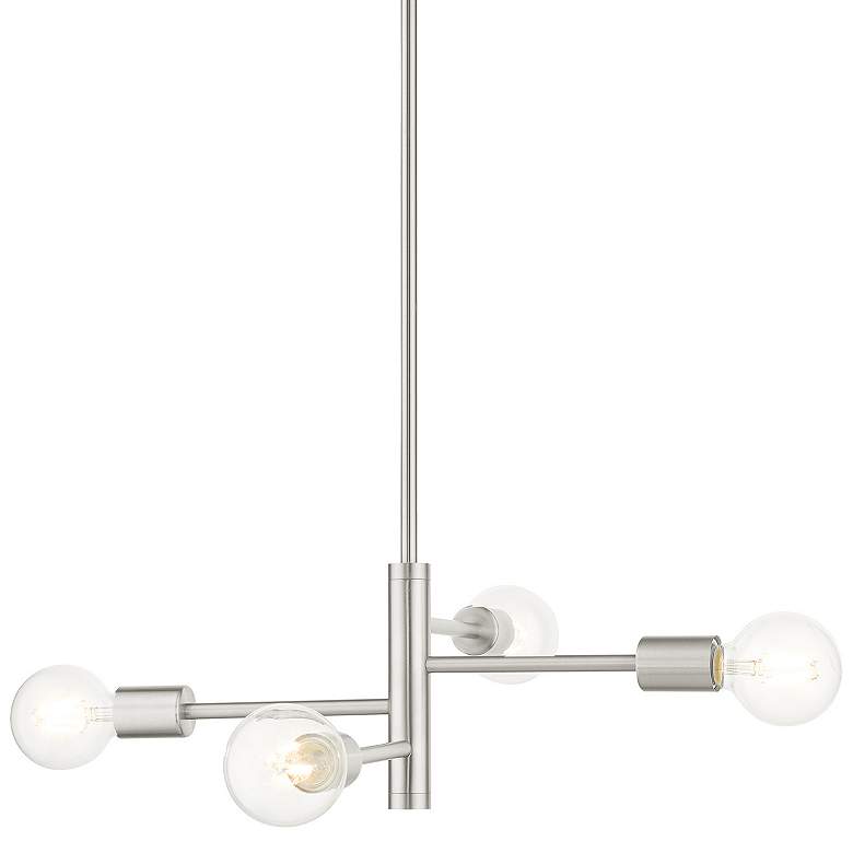 Image 1 Bannister 4 Light Brushed Nickel Chandelier