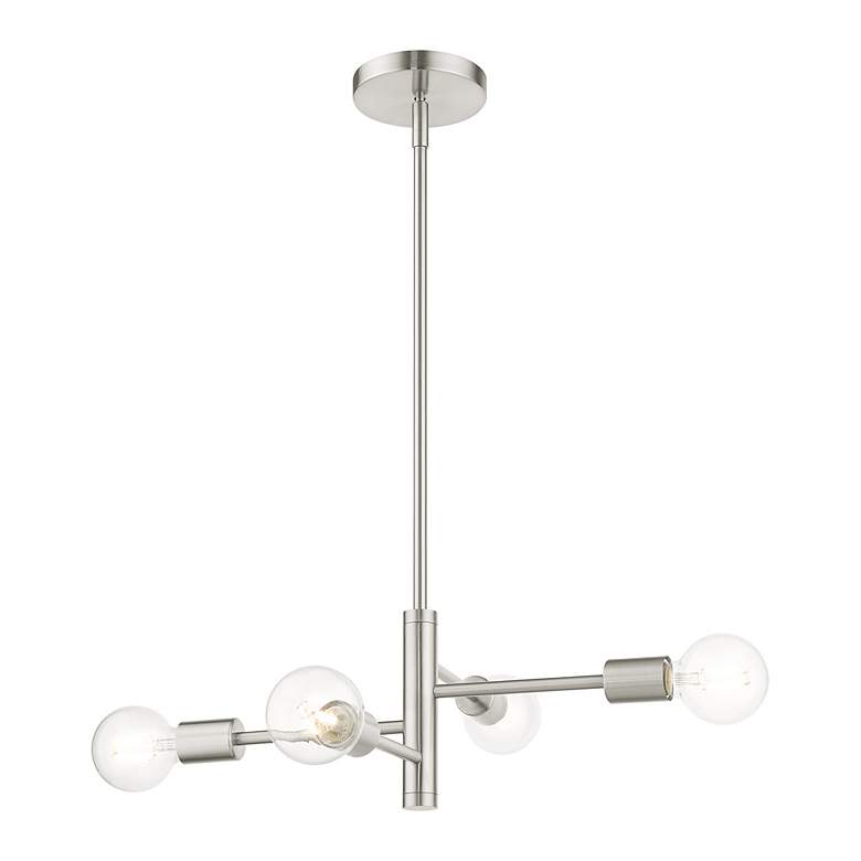 Image 4 Bannister 4 Light Brushed Nickel Chandelier more views
