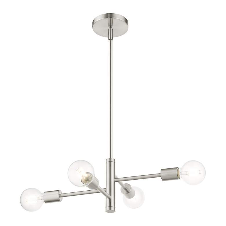 Image 5 Bannister 4 Light Brushed Nickel Chandelier more views