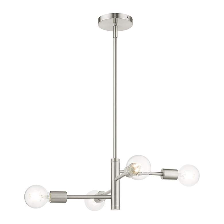 Image 6 Bannister 4 Light Brushed Nickel Chandelier more views