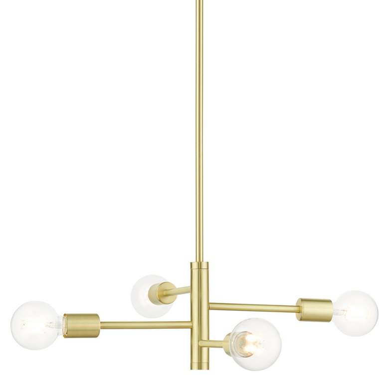 Image 1 Bannister 4 Light Satin Brass Chandelier