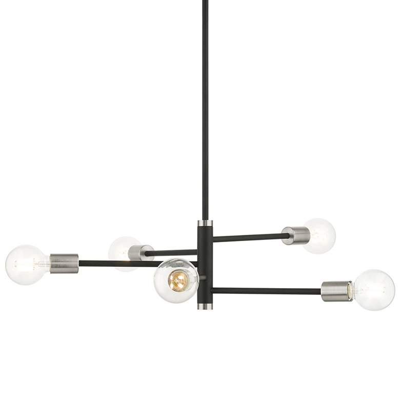 Image 1 Bannister 5 Light Black Chandelier