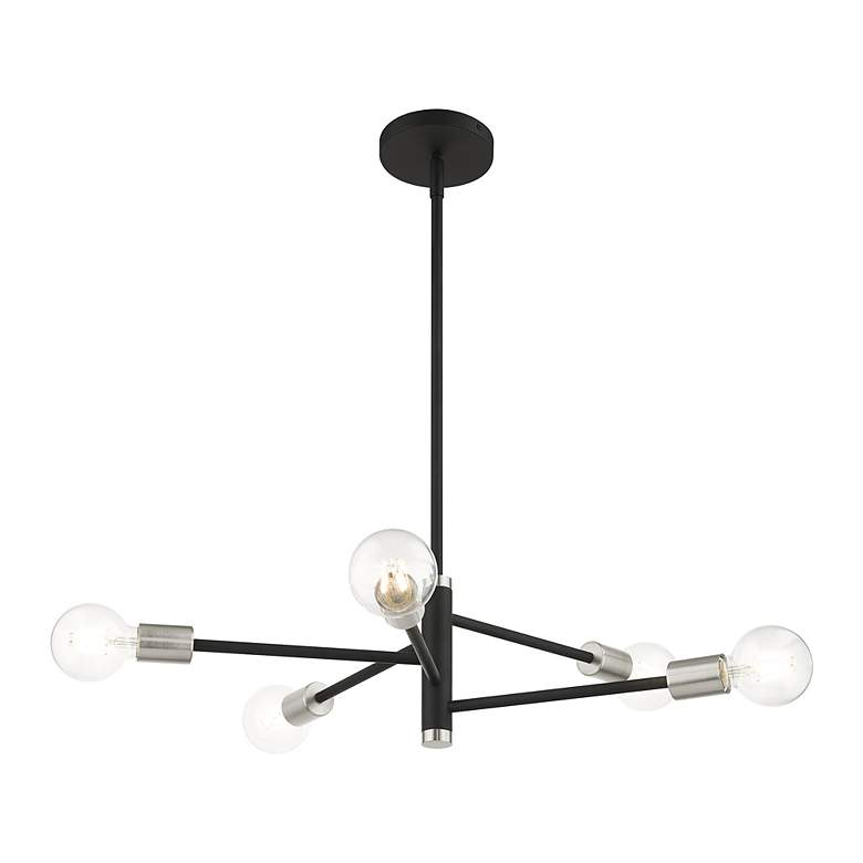Image 5 Bannister 5 Light Black Chandelier more views