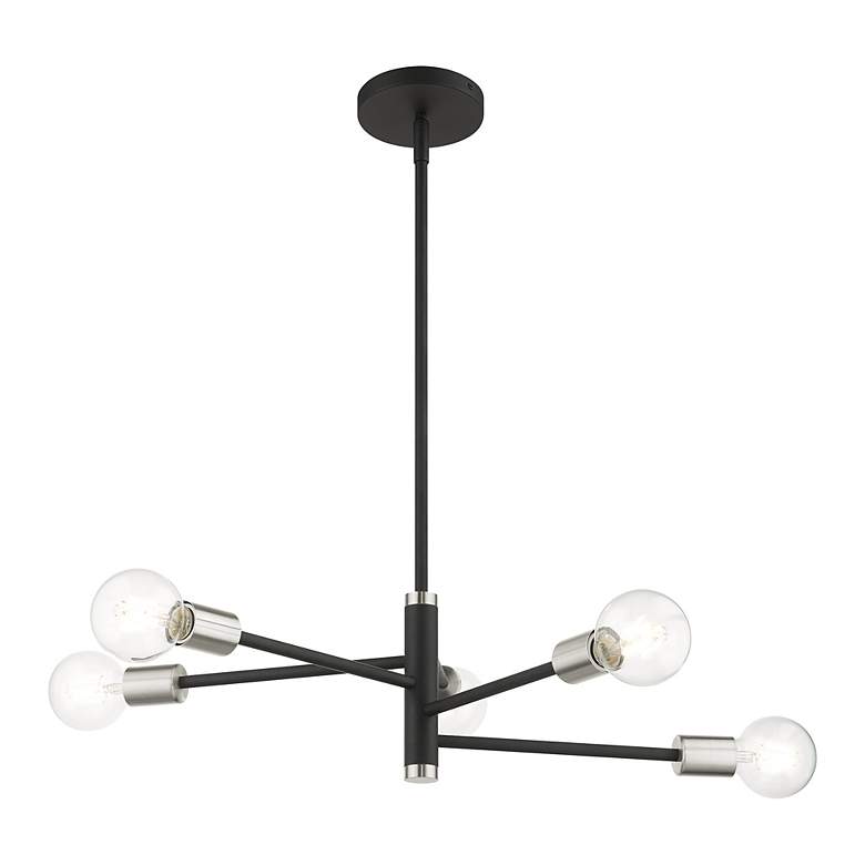 Image 6 Bannister 5 Light Black Chandelier more views