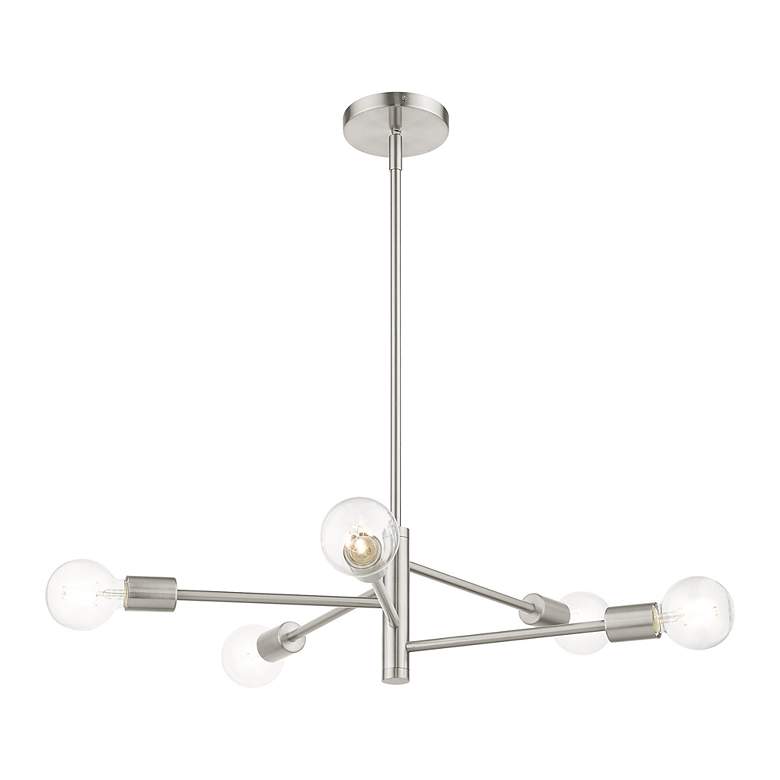 Image 5 Bannister 5 Light Brushed Nickel Chandelier more views