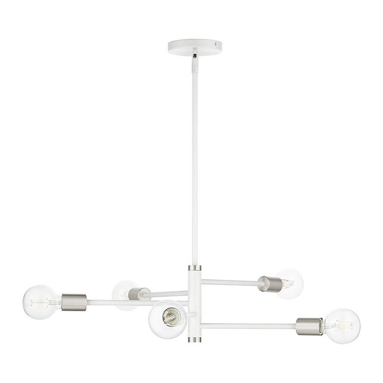 Image 3 Bannister 5 Light White Chandelier more views