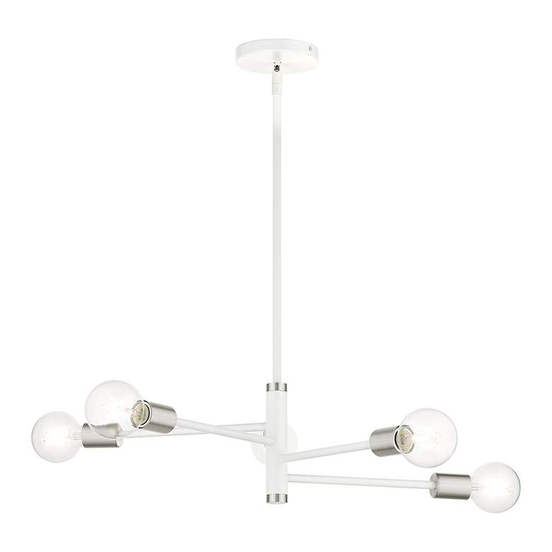 Image 6 Bannister 5 Light White Chandelier more views