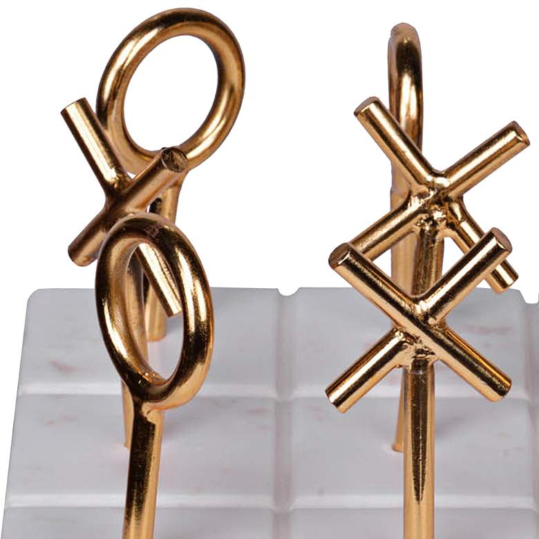 Image 3 Banswara White Marble and Gold Tic-Tac-Toe Game more views
