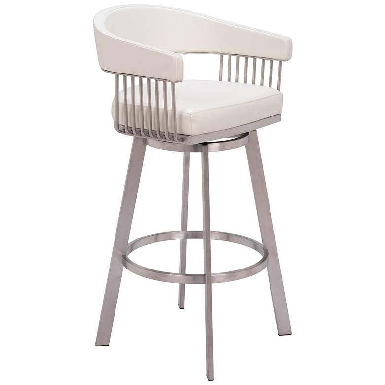 Image 1 Bantry Swivel Barstool White