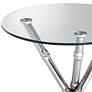 Bao 17 1/2" Wide Round Glass Top Modern Martini Accent Table