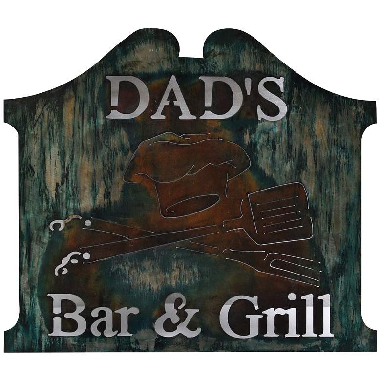 Image 1 Bar &amp; Grill 24 inch Wide Wall Plaque
