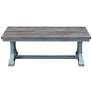 Bar Harbor 50" Wide Blue Wood Cocktail Table in scene