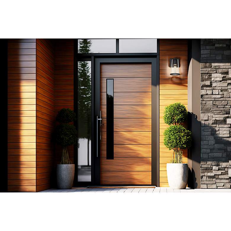 Image 2 Bar Harbor by Z-Lite Sand Black 1 Light Outdoor Wall Light more views