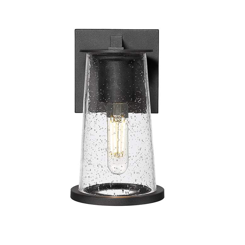 Image 5 Bar Harbor by Z-Lite Sand Black 1 Light Outdoor Wall Light more views