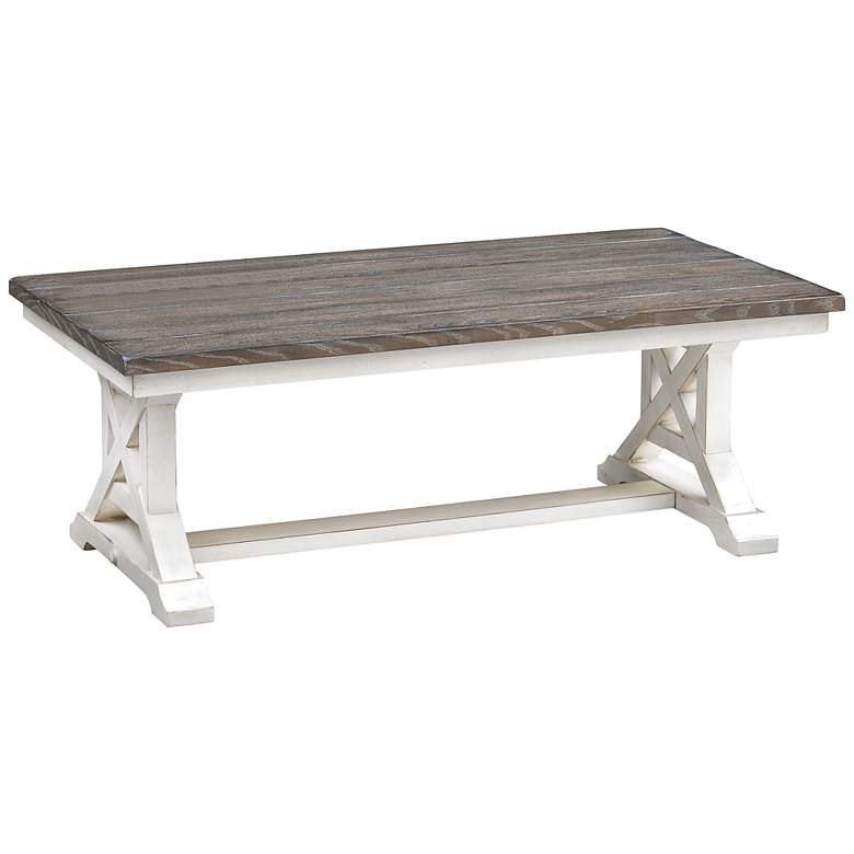 Image 3 Bar Harbor II 50 inch Wide Cream Wood Cocktail Table