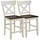 Bar Harbor II Cream Counter Height Dining Chairs Set of 2