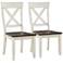 Bar Harbor II Cream Wood Dining Chairs Set of 2