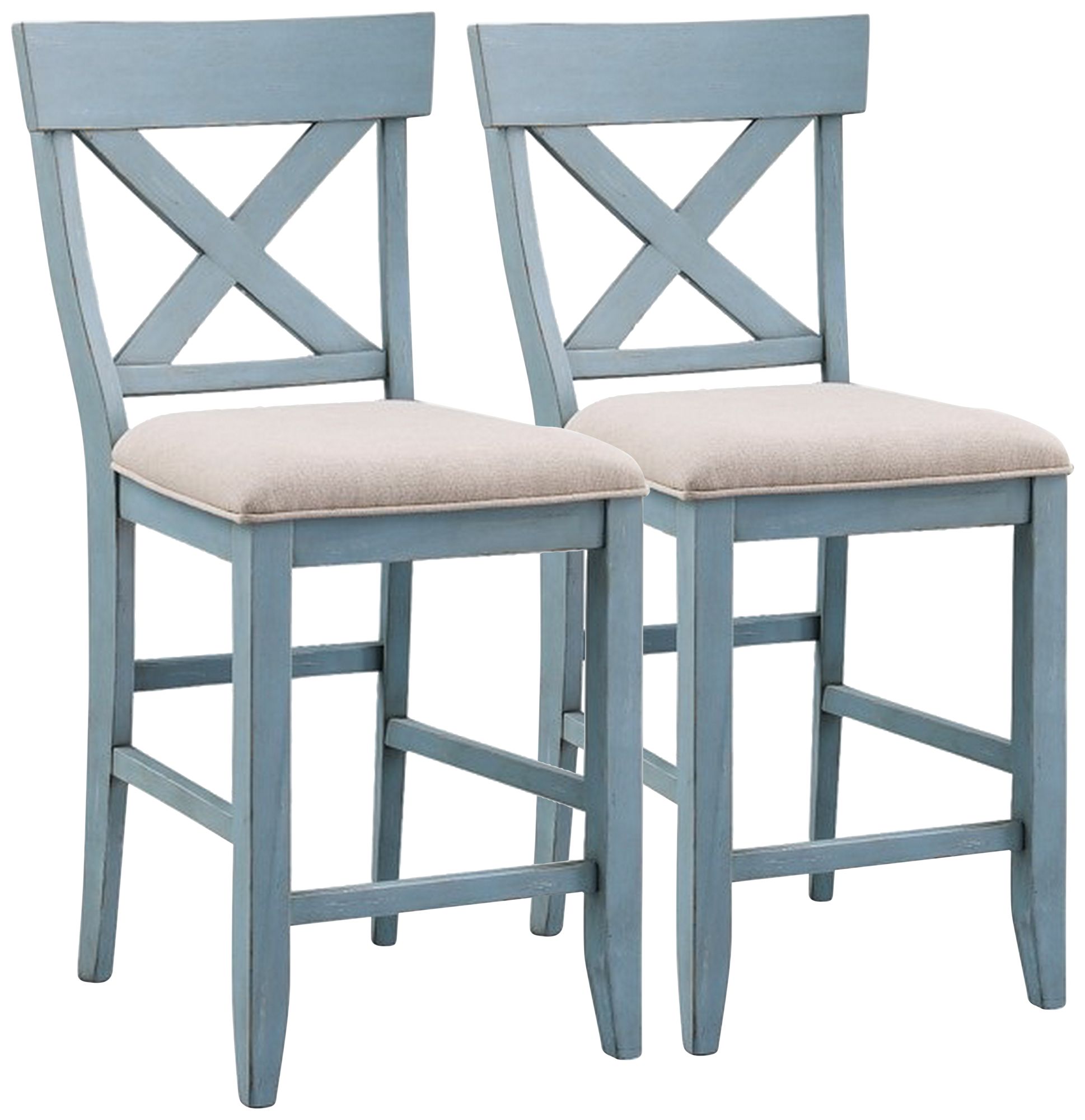 Bar Harbor Oatmeal Counter Height Dining Chairs Set of 2 989G6