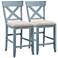 Bar Harbor Oatmeal Counter Height Dining Chairs Set of 2