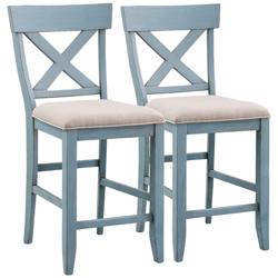 Bar Harbor Oatmeal Counter Height Dining Chairs Set of 2