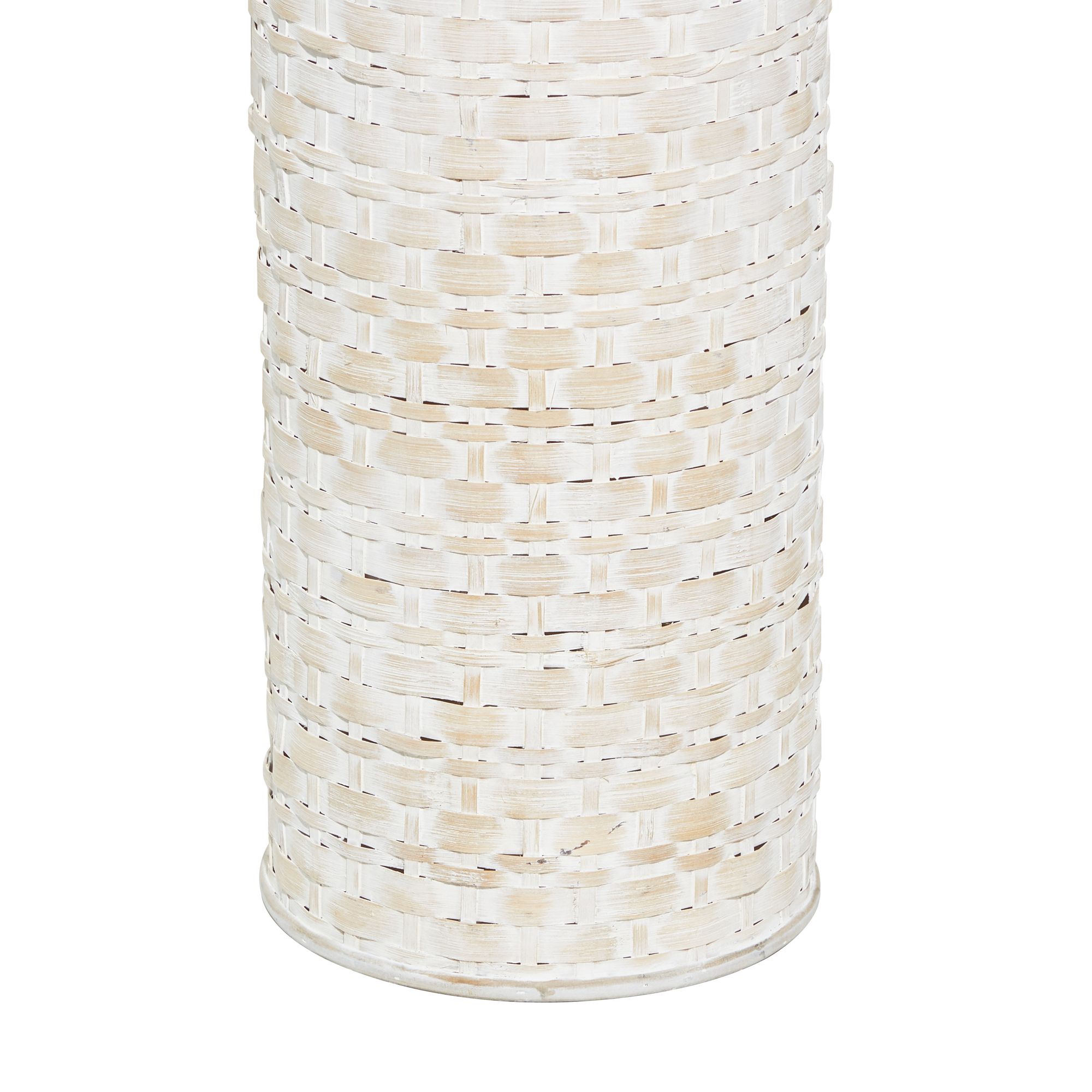 Image 4 Bar Harbor White Woven Bamboo 30" High Table/Floor Vase more views