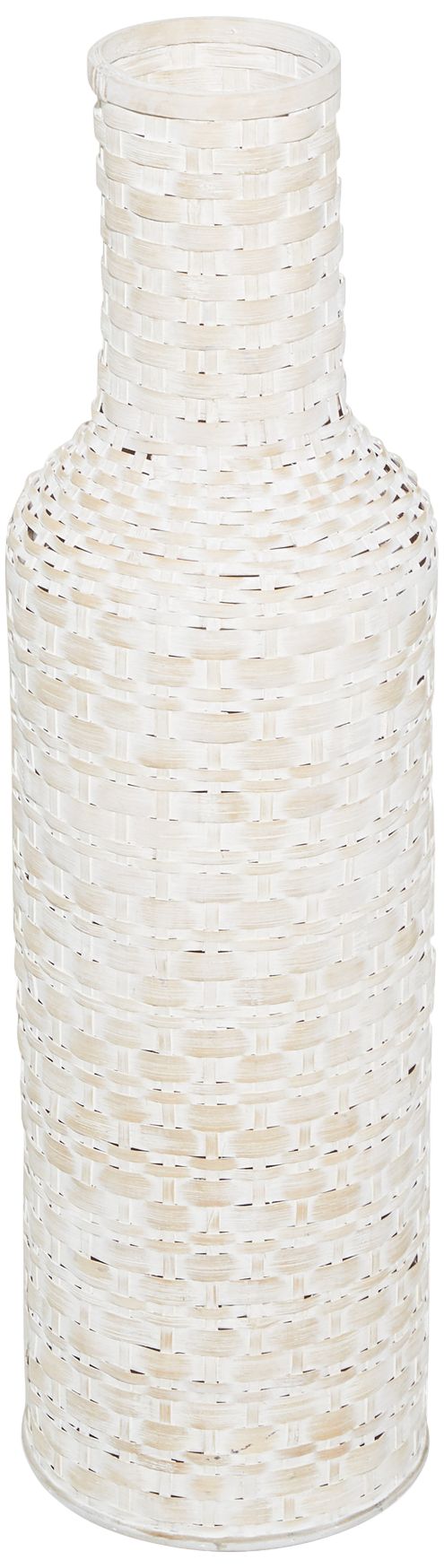 Image 5 Bar Harbor White Woven Bamboo 30" High Table/Floor Vase more views
