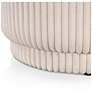 Baraz 46.75" Modern Oval Beige Pink Chenille Corduroy Bench With Storage