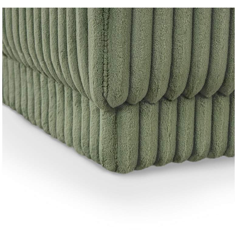 Image 7 Baraz 48" Modern Rectangle Green Chenille Corduroy Bench With Storage more views