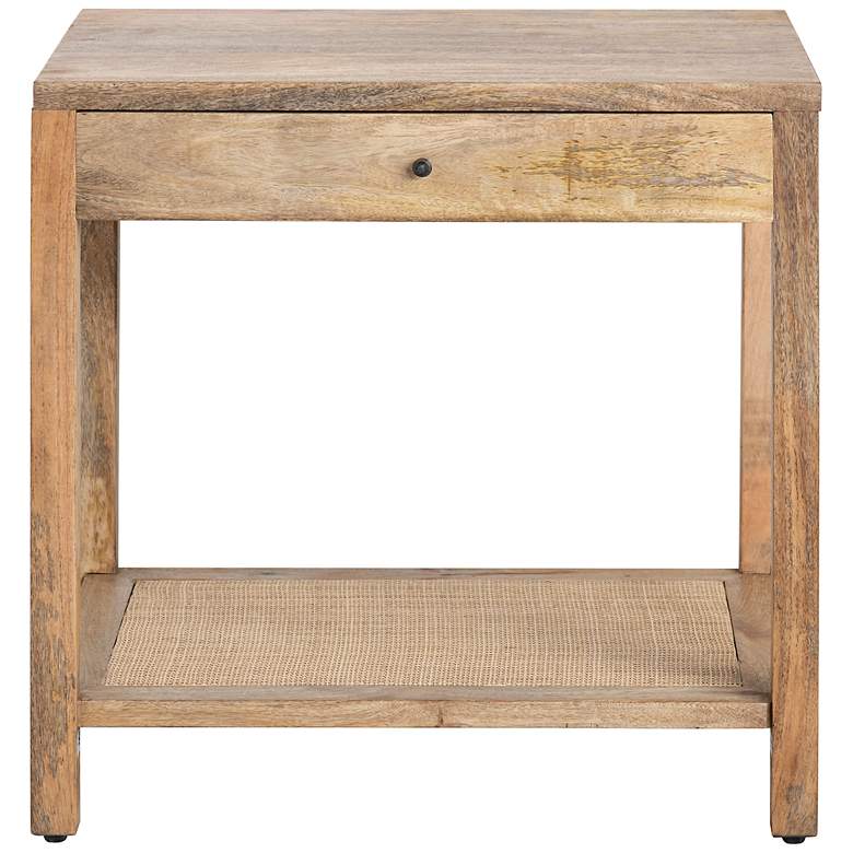 Image 1 Barbados 27 1/2" Wide Brown Wood 1-Drawer Side Table