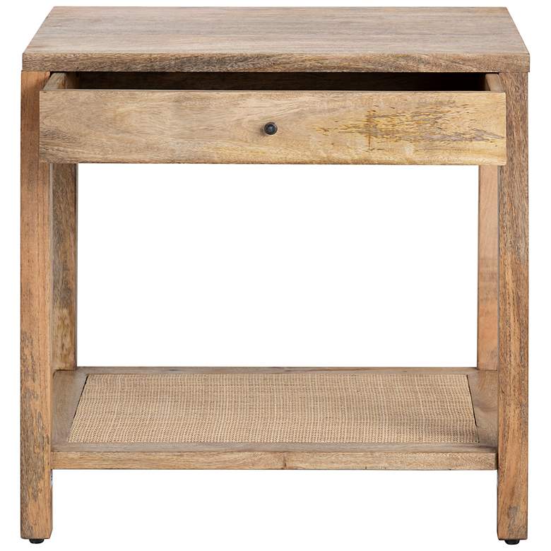 Image 4 Barbados 27 1/2" Wide Brown Wood 1-Drawer Side Table more views