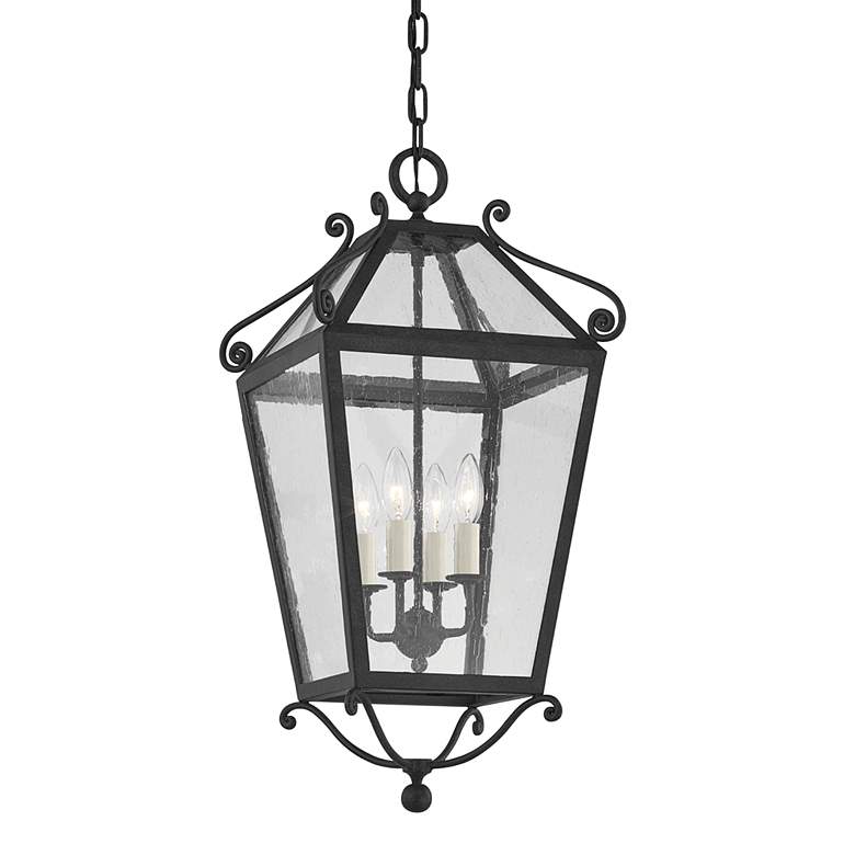 Image 1 Barbara County 27 1/4" High French Iron Lantern Hanging Light